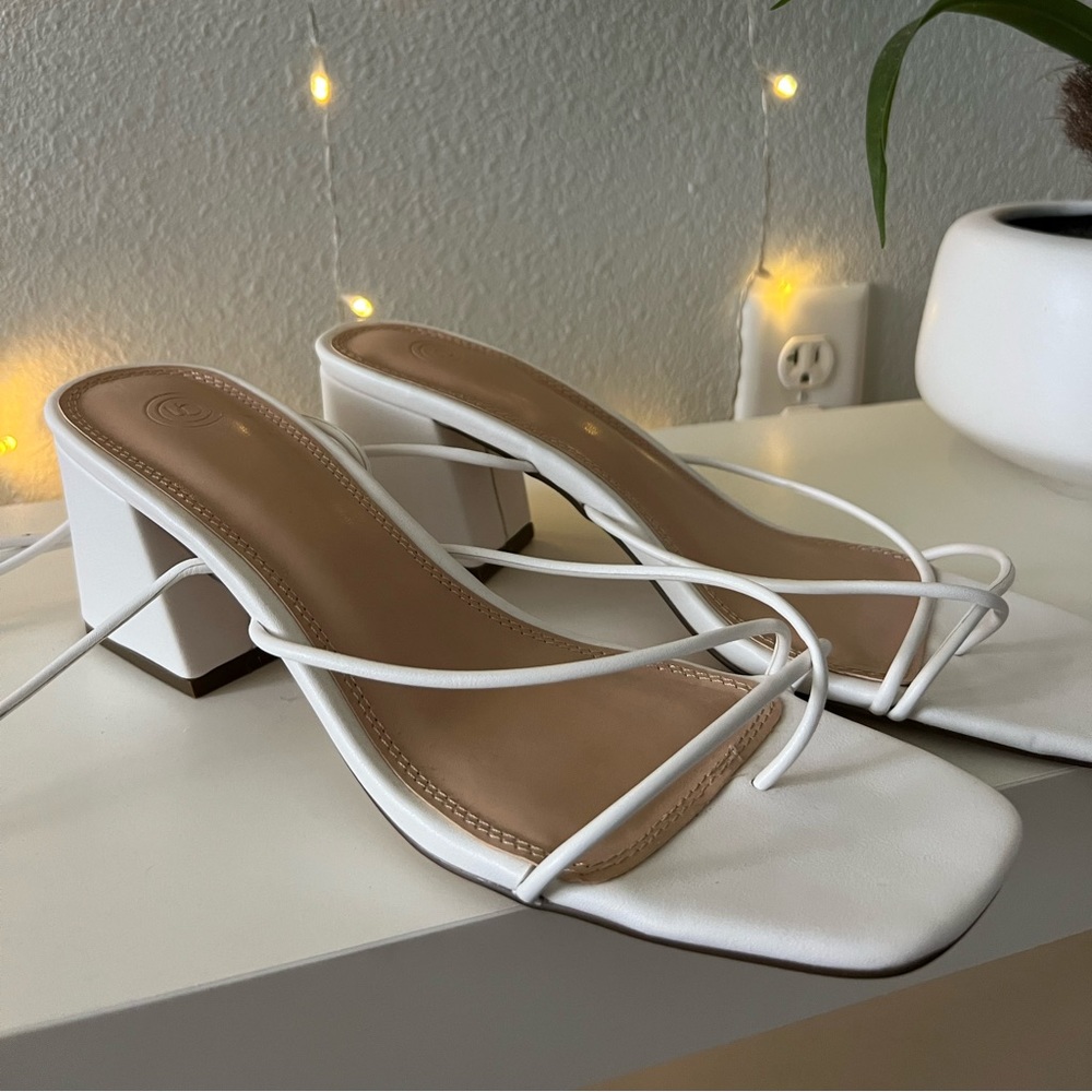 White Lace Up Urban Outfitter Sandal